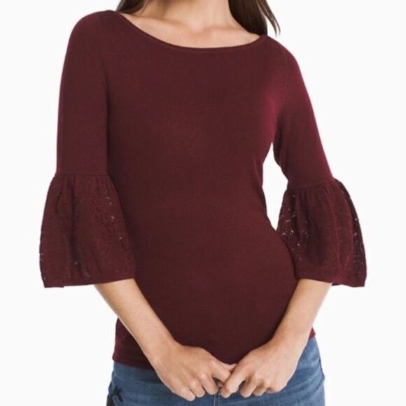 White House Black Market Sweater With Bell Sleeves Size Small - Picture 1 of 9